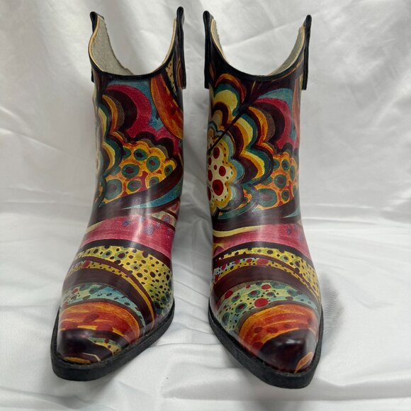 Vintage Nomad Footwear Multi-Color Western Cowboy Style Rain Boots Size 9 - Picture 4 of 8